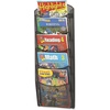 image:imageSafco Mesh Magazine Holder 5 Pocket Wall Mount Display Rack Brochure Organizer Durable Steel Construction 5lb Capacity Black