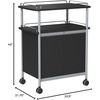 image:imageSafco Mobile Beverage Cart 75 lbs Capacity Contemporary Design Swivel Wheels BlackCart