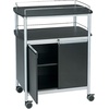 image:imageSafco Mobile Beverage Cart 75 lbs Capacity Contemporary Design Swivel Wheels BlackCart