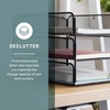 image:imageSafco Onyx Desk Organizer 3 Trays Office and Classroom Mailbox Paper and Mail Sorter Steel Mesh BlackBlack