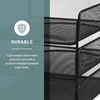 image:imageSafco Onyx Desk Organizer 3 Trays Office and Classroom Mailbox Paper and Mail Sorter Steel Mesh BlackBlack