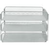 image:imageSafco Onyx Desk Organizer 3 Trays Office and Classroom Mailbox Paper and Mail Sorter Steel Mesh BlackSilver