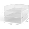 image:imageSafco Onyx Desk Organizer 3 Trays Office and Classroom Mailbox Paper and Mail Sorter Steel Mesh White