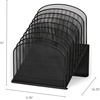 image:imageSafco Onyx Desk Organizer 8 Tiered Vertical Compartments Office and Classroom Mailbox  Paper and Mail Sorter Steel Mesh BlackBlack