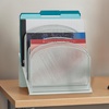 image:imageSafco Onyx Desk Organizer 8 Tiered Vertical Compartments Office and Classroom Mailbox  Paper and Mail Sorter Steel Mesh BlackSilver