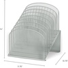 image:imageSafco Onyx Desk Organizer 8 Tiered Vertical Compartments Office and Classroom Mailbox  Paper and Mail Sorter Steel Mesh BlackSilver