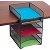 image:imageSafco Onyx Hanging Under Desk Organizer 5 Trays Office and Classroom Mailbox  Paper and Mail Sorter Steel Mesh BlackBlack