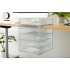 image:imageSafco Onyx Hanging Under Desk Organizer 5 Trays Office and Classroom Mailbox  Paper and Mail Sorter Steel Mesh BlackSilver