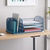 image:imageSafco Onyx Mesh 3 Sorter 3 Tray Desktop Organizer  Durable Steel Mesh amp Powder Coat Finish  Home Office amp Classroom Desktop Organization  195W x 115D x 825H  For Office Home Mailrooms