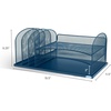 image:imageSafco Onyx Mesh 3 Sorter 3 Tray Desktop Organizer  Durable Steel Mesh amp Powder Coat Finish  Home Office amp Classroom Desktop Organization  195W x 115D x 825H  For Office Home Mailrooms