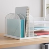 image:imageSafco Onyx Mesh 3 Sorter 3 Tray Desktop Organizer 3254WH White Powder Coat Finish Durable Steel Mesh Construction