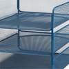 image:imageSafco Onyx Mesh 3 Tray Desktop Organizer 3271BU Blue Powder Coat Finish Durable Steel Mesh Construction