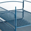image:imageSafco Onyx Mesh 3 Tray Desktop Organizer 3271BU Blue Powder Coat Finish Durable Steel Mesh Construction