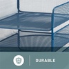 image:imageSafco Onyx Mesh 3 Tray Desktop Organizer 3271BU Blue Powder Coat Finish Durable Steel Mesh Construction