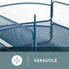image:imageSafco Onyx Mesh 3 Tray Desktop Organizer 3271BU Blue Powder Coat Finish Durable Steel Mesh Construction