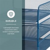 image:imageSafco Onyx Mesh 3 Tray Desktop Organizer 3271BU Blue Powder Coat Finish Durable Steel Mesh Construction