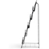 image:imageSafco Onyx Mesh Magazine Holder Ladder Style Display Rack with 5 Pockets Brochure Organizer CommercialGrade Steel Construction Black