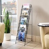 image:imageSafco Onyx Mesh Magazine Holder Ladder Style Display Rack with 5 Pockets Brochure Organizer CommercialGrade Steel Construction Black