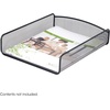 image:imageSafco Onyx Mesh Single Tray Desktop Organizer  Heavy Duty Steel  Powder Coat Finish  1175 x 925 x 25  Office Supplies Organizer  Letter Trays amp Stacking Supports  BlackBlack
