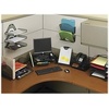 image:imageSafco Onyx Phone and Utility Tray with Drawer Desktop Organizer Durable Steel Construction SilverBlack