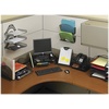 image:imageSafco Onyx Phone and Utility Tray with Drawer Desktop Organizer Durable Steel Construction SilverBlack