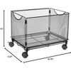 image:imageSafco Onyx Rolling Cart Desktop Tub File Fits LetterSize Hanging Folders Collapsible Desk Organizer Durable Steel Mesh Construction Black