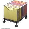 image:imageSafco Onyx Rolling Cart Desktop Tub File Fits LetterSize Hanging Folders Collapsible Desk Organizer Durable Steel Mesh Construction Black