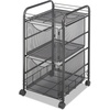 image:imageSafco Onyx Rolling Cart with 2 File Drawers Fits LetterSize Hanging Folders Durable Steel Mesh Construction Black2 File Drawers