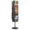image:imageSafco Onyx Rotating Mesh Magazine Holder Display Rack with 30 Pockets Brochure Organizer CommercialGrade Steel Construction Black