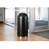image:imageSafco Open Top Dome Trash Can 15 Gallon Stainless Steel Garbage Can for Indoor Use Hands Free BlackBlack