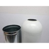 image:imageSafco Open Top Dome Trash Can 15 Gallon Stainless Steel Garbage Can for Indoor Use Hands Free BlackWhite