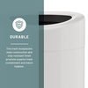 image:imageSafco Open Top Trash Can 30 Gallon Stainless Steel Modern Garbage Can for Indoor Use White14 Gallon