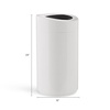 image:imageSafco Open Top Trash Can 30 Gallon Stainless Steel Modern Garbage Can for Indoor Use White14 Gallon