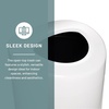 image:imageSafco Open Top Trash Can 30 Gallon Stainless Steel Modern Garbage Can for Indoor Use White14 Gallon