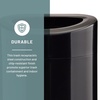 image:imageSafco Open Top Trash Can 30 Gallon Stainless Steel Modern Garbage Can for Indoor Use WhiteBlack