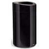 image:imageSafco Open Top Trash Can 30 Gallon Stainless Steel Modern Garbage Can for Indoor Use WhiteBlack