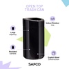 image:imageSafco Open Top Trash Can 30 Gallon Stainless Steel Modern Garbage Can for Indoor Use WhiteBlack