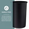 image:imageSafco Open Top Trash Can 30 Gallon Stainless Steel Modern Garbage Can for Indoor Use WhiteBlack