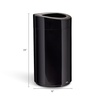 image:imageSafco Open Top Trash Can 30 Gallon Stainless Steel Modern Garbage Can for Indoor Use WhiteBlack