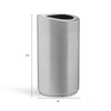 image:imageSafco Open Top Trash Can 30 Gallon Stainless Steel Modern Garbage Can for Indoor Use WhiteSilver