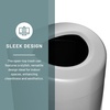 image:imageSafco Open Top Trash Can 30 Gallon Stainless Steel Modern Garbage Can for Indoor Use WhiteSilver