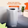 image:imageSafco Open Top Trash Can 30 Gallon Stainless Steel Modern Garbage Can for Indoor Use WhiteSilver