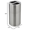 image:imageSafco Open Top Trash Can 30 Gallon Stainless Steel Modern Garbage Can for Indoor Use WhiteSilver