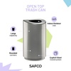 image:imageSafco Open Top Trash Can 30 Gallon Stainless Steel Modern Garbage Can for Indoor Use WhiteSilver
