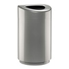 image:imageSafco Open Top Trash Can 30 Gallon Stainless Steel Modern Garbage Can for Indoor Use WhiteSilver