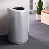image:imageSafco Open Top Trash Can 30 Gallon Stainless Steel Modern Garbage Can for Indoor Use WhiteSilver