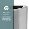 image:imageSafco Open Top Trash Can 30 Gallon Stainless Steel Modern Garbage Can for Indoor Use WhiteSilver