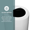 image:imageSafco Open Top Trash Can 30 Gallon Stainless Steel Modern Garbage Can for Indoor Use WhiteWhite