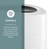 image:imageSafco Open Top Trash Can 30 Gallon Stainless Steel Modern Garbage Can for Indoor Use WhiteWhite
