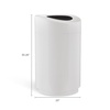 image:imageSafco Open Top Trash Can 30 Gallon Stainless Steel Modern Garbage Can for Indoor Use WhiteWhite